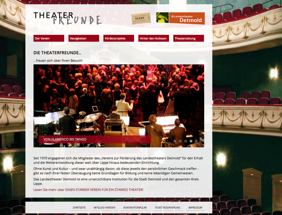 Neue Website für die Theaterfreunde Detmold
