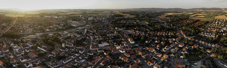 Panorama over the city Lage in Lippe