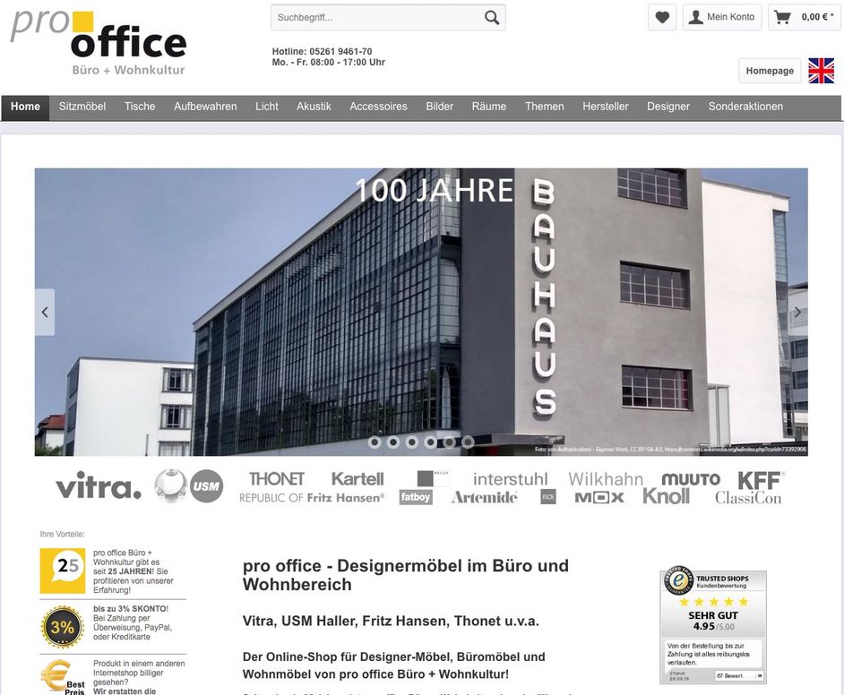 Pro Office celebra los 100 años de la Bauhaus